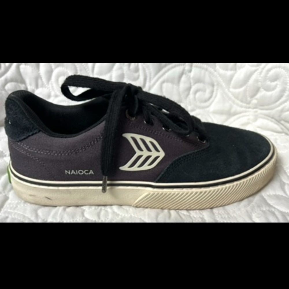 CARIUMA Naoica Tennis Blue Gray Shoe Lace Up Suede Canvas Tie Size 8.5 - Picture 6 of 16